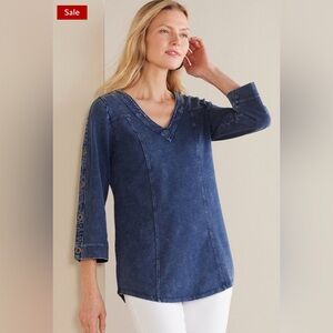 Wilma Washed Knit Denim Tunic